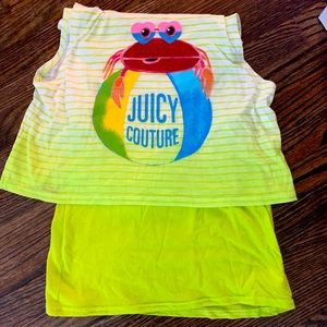 Juicy Couture girls double layer tank top w/ hood